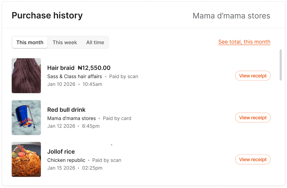 Track everything you buy.